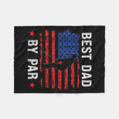 Retro-Amerikanische Flagge Bester Vater Fleecedecke (Vorderseite (Horizontal))