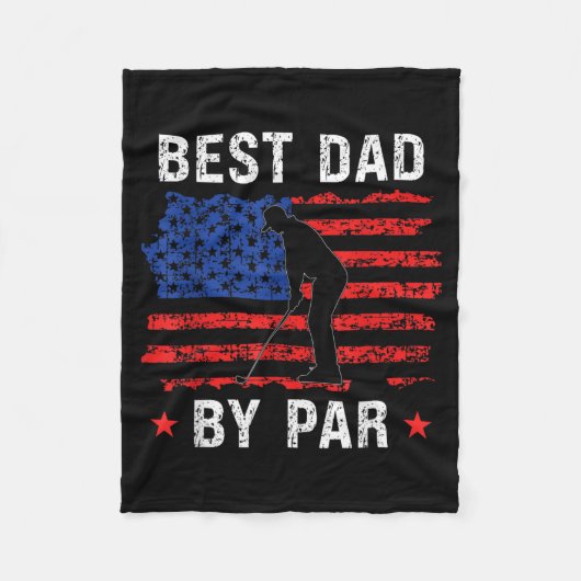 Retro-Amerikanische Flagge Bester Vater Fleecedecke (Vorderseite)
