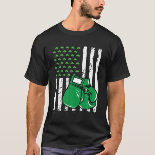 Retro-Amerikanische-Flagge-Boxsport-St.-Patricks-T T-Shirt