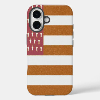Retro-Amerikanische Flagge iPhone 16 Hülle
