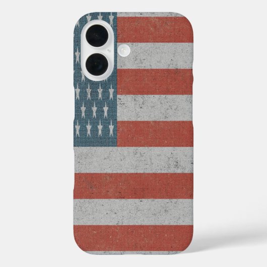 Retro-Amerikanische Flagge  Case-Mate iPhone Hülle (Rückseite)