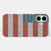 Retro-Amerikanische Flagge  Case-Mate iPhone Hülle (Rückseite (Horizontal))