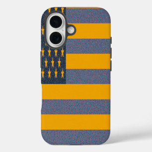 Retro-Amerikanische Flagge iPhone 16 Hülle