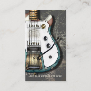 Retro-Amerikanische Flagge E-Gitarre Visitenkarte