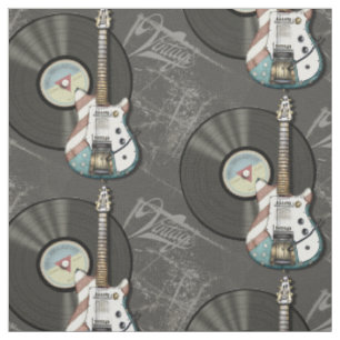 Retro-amerikanische Flagge Gitarre und Vinyl-Schal Stoff