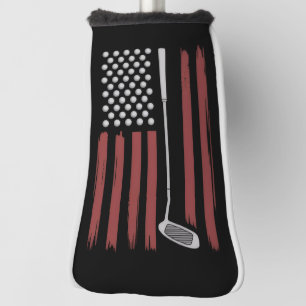 Retro-Amerikanische-Flagge-Golf-Golfer-Lustiger-Go Golf Headcover