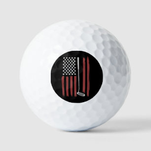 Retro-Amerikanische-Flagge-Golf-Golfer-Lustiger-Go Golfball