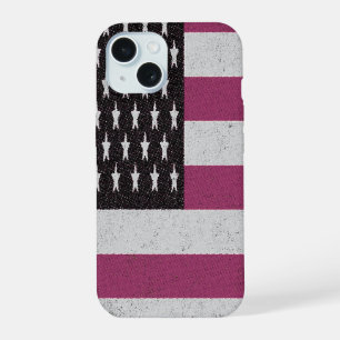 Retro-Amerikanische Flagge  iPhone 15 Hülle