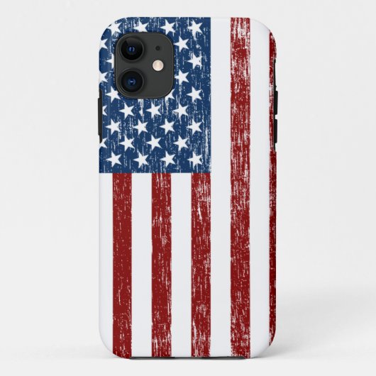 Retro amerikanische Flagge iPhone Fall Case-Mate iPhone Hülle (Rückseite)