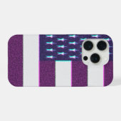 Retro-Amerikanische Flagge iPhone Hülle (Rückseite (Horizontal))