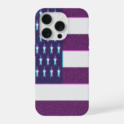 Retro-Amerikanische Flagge iPhone Hülle (Rückseite)