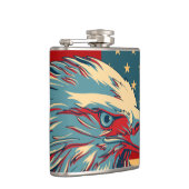 Retro amerikanische patriotische Eagle-Flagge Flachmann (Rechts)