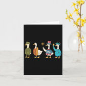 Retro Amerikanische Unabhängigkeitstag Goose Ameri Karte (Gelbe Blume)