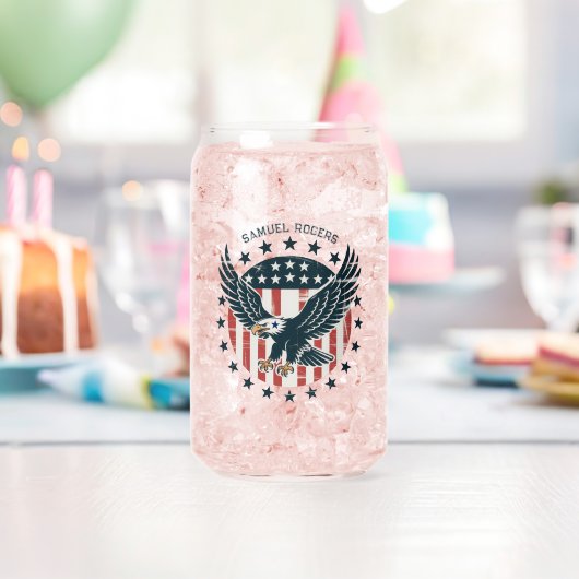 Retro Amerikanischer Adler Dosenglas (Insitu (Geburtstag))