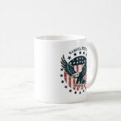 Retro Amerikanischer Adler  Kaffeetasse (VorderseiteRechts)