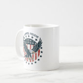 Retro Amerikanischer Adler  Kaffeetasse (Vorderseite Links)