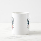 Retro Amerikanischer Adler  Kaffeetasse (Mittel)
