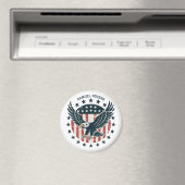 Retro Amerikanischer Adler  Magnet (In Situ (Geschirrspüler))