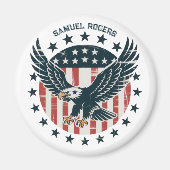 Retro Amerikanischer Adler  Magnet (Vorne)