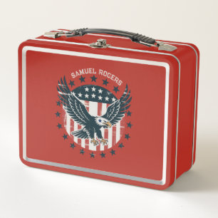 Retro Amerikanischer Adler Metall Brotdose