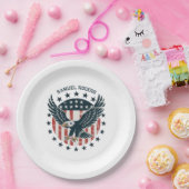 Retro Amerikanischer Adler Pappteller (Party)