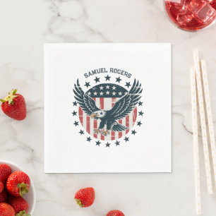 Retro Amerikanischer Adler Serviette