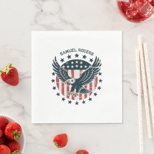 Retro Amerikanischer Adler  Serviette (Beispiel)
