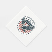 Retro Amerikanischer Adler  Serviette (Ecke)