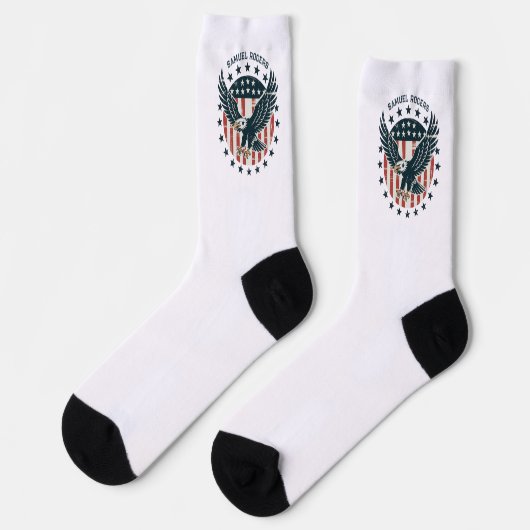 Retro Amerikanischer Adler Socken (Linkes Detail)