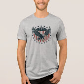 Retro Amerikanischer Adler  Tri-Blend Shirt (Vorderseite)