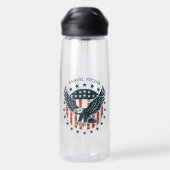 Retro Amerikanischer Adler Trinkflasche (Rückseite)