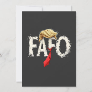 Retro Amerikanischer Donald Trump FAFO USA-Flagge  Einladung
