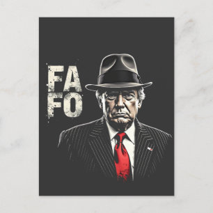 Retro Amerikanischer Donald Trump FAFO USA-Flagge  Postkarte