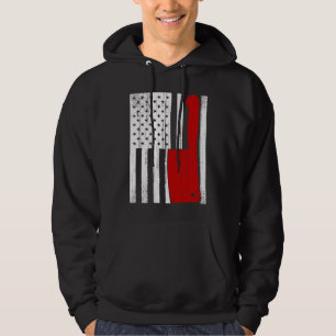 Retro-amerikanischer Metzger USA-Flagge Vintage-Ha Hoodie