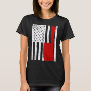 Retro Amerikanischer Metzger USA-Flagge Vintage-Ha T-Shirt