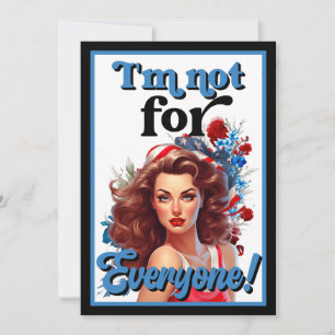 Retro Amerikanischer Pinup_ Nicht für jeden Dankeskarte
