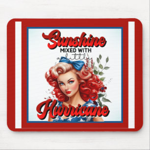 Retro Amerikanischer Pinup_ Sunshine Mixed Mousepad