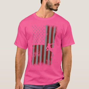 Retro-Amerikanisches-Flagge-Bergsteiger-Geschenk f T-Shirt