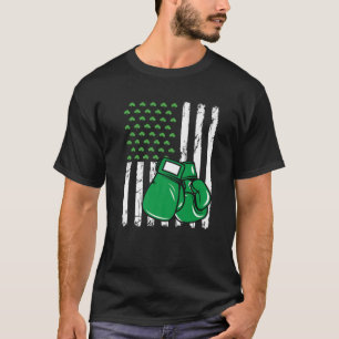 Retro-amerikanisches-Flagge-Boxsport-St.-Patricks- T-Shirt