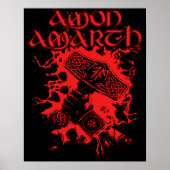 Retro Amon Amarth Live Liebe Music Forever Poster (Vorne)