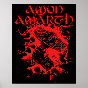 Retro Amon Amarth Live Liebe Musik Forever Poster