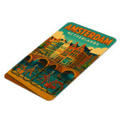 Retro Amsterdam Niederlande Magnet (Linke Seite)