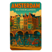 Retro Amsterdam Niederlande Magnet (Vertikal)