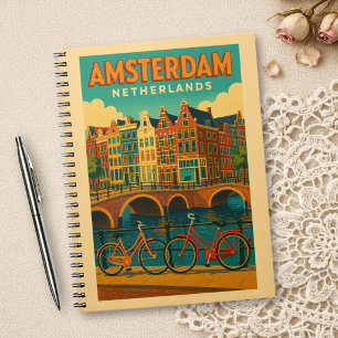 Retro Amsterdam Niederlande Notizblock