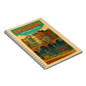 Retro Amsterdam Niederlande Notizblock (Rechte Seite)