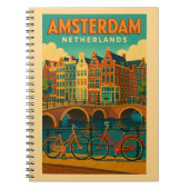 Retro Amsterdam Niederlande Notizblock (Vorderseite)