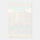 Retro Amsterdam Niederlande Post-it Klebezettel (Vorderseite)