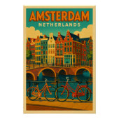 Retro Amsterdam Niederlande Poster (Vorderseite)