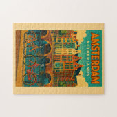 Retro Amsterdam Niederlande Puzzle (Horizontal)