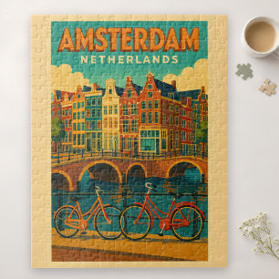 Retro Amsterdam Niederlande Puzzle